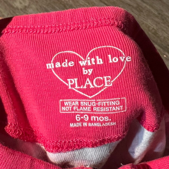 Place Heart Baby 6-9 Months Zipper Front Footed Pajamas - Picture 2 of 2